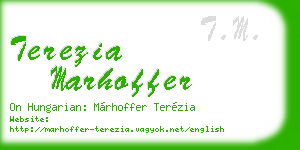 terezia marhoffer business card